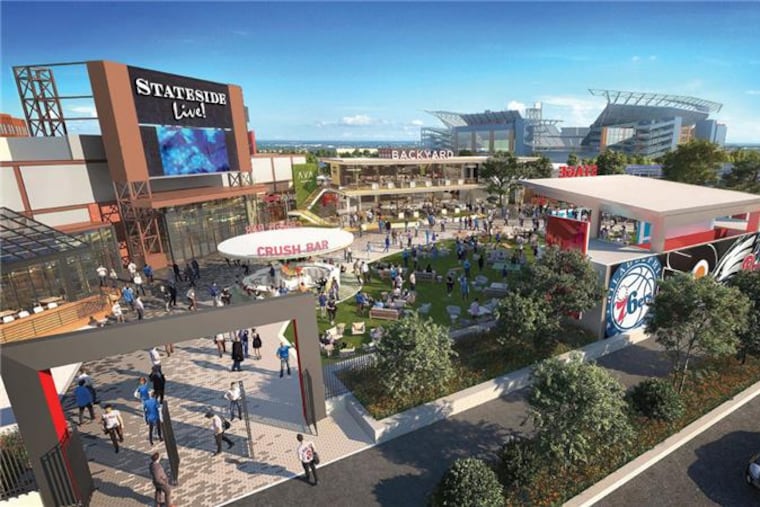 A rendering of Stateside Live! after the planned expansion and name change.