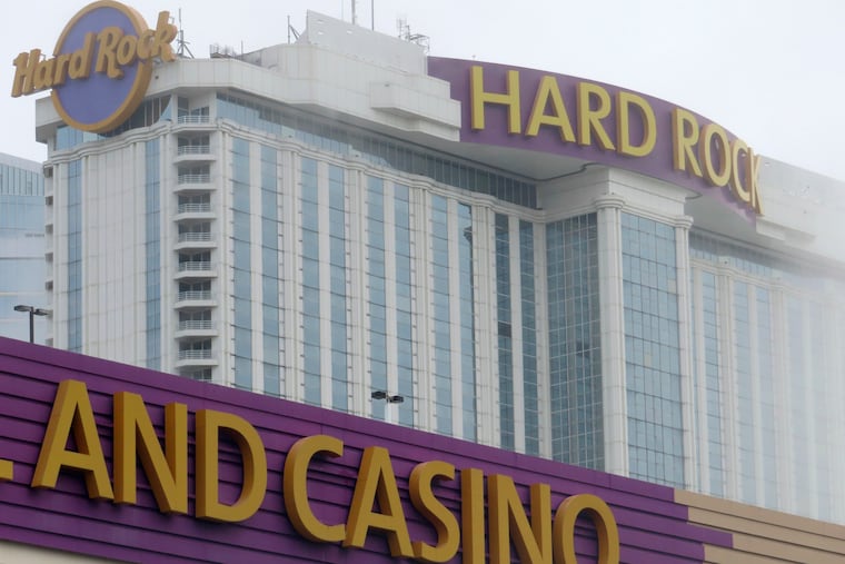 This Dec. 28, 2023, photo shows the exterior of the Hard Rock casino in Atlantic City, N.J. Figures released by New Jersey gambling regulators on April 8, 2024, show Atlantic City's nine casinos collectively reported a gross operating profit of $744.7 million in 2023, a decline of 1.6% from 2022. (AP Photo/Wayne Parry)