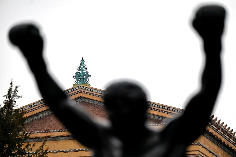The ‘Rocky’ statue at the Philadelphia Museum of Art in March.