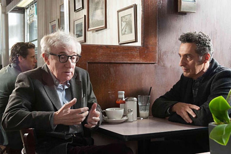 Woody Allen (left) and John Turturro collaborated on the film "Fading Gigolo," in which both star and which Turturro directed. (Millennium Entertainment)
