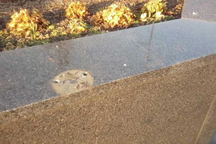 Brass star medallions were stolen from the Philadelphia Vietnam Veterans Memorial.