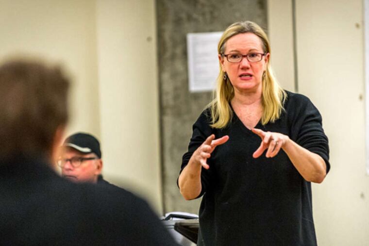 Director/choreographer Kathleen Marshall at rehearsal of the musical adaptation of the Barry Levinson film "Diner" at the Signature Theatre, Arlington, Va.
