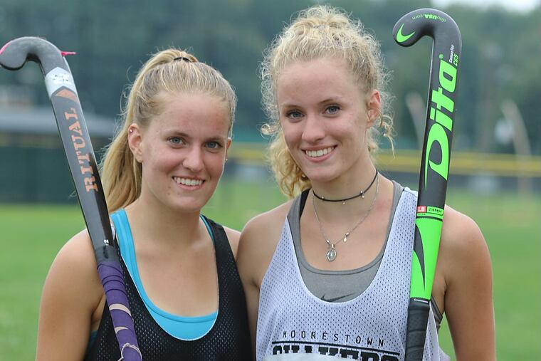 Moorestown field hockey stars Julia (left) and Morgan Darmo.