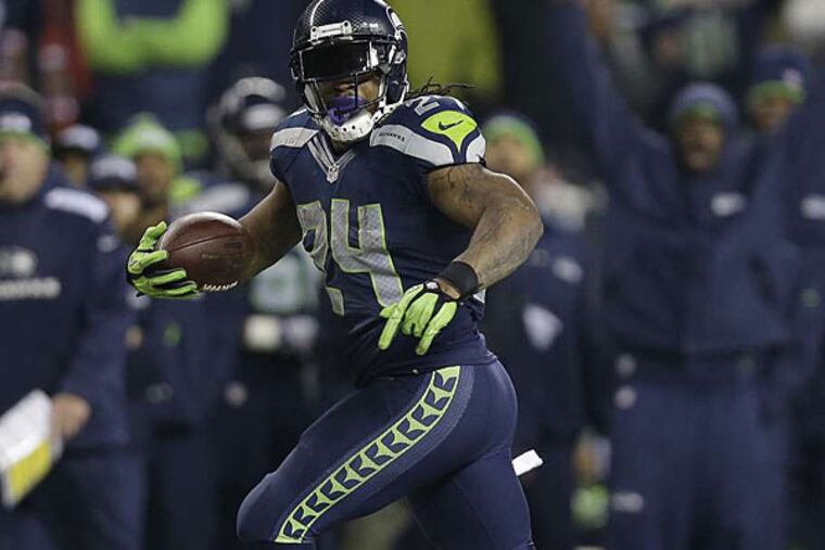 Marshawn Lynch is one of the toughest guys to bring down. (Associated Press)