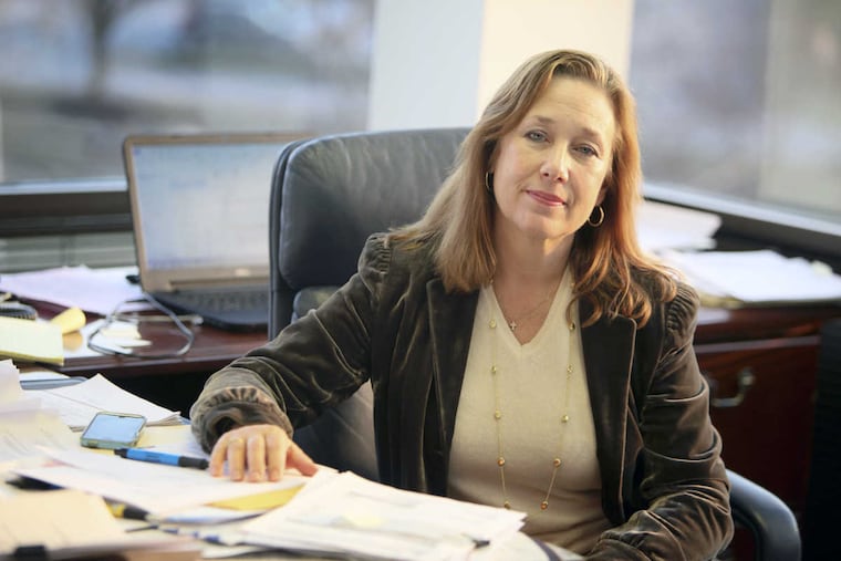 Attorney Nancy K. Raynor, Raynor & Associates, poses for a photograph, Friday Jan. 16, 2015, at her law offices in Malvern Pa.