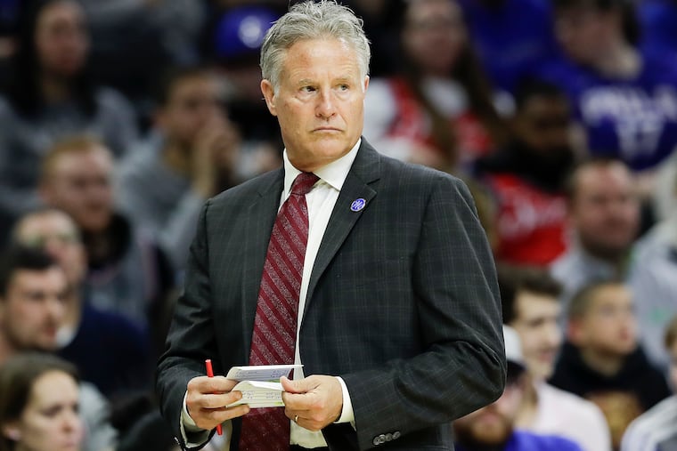 Brett Brown is confident that his team will snap out of its three-point-shooting slump.