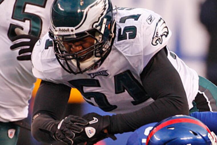Jamar Chaney will make his 12th career start on Sunday. (Ron Cortes/Staff Photographer)