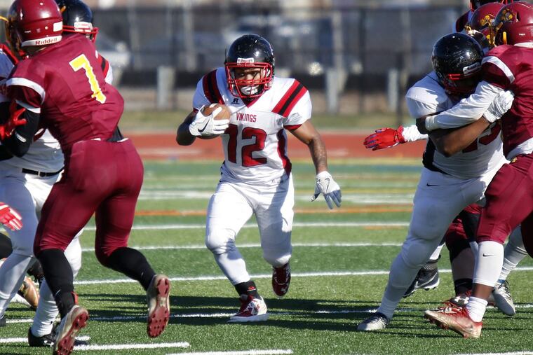 Northeast running back Daniel Scott finds an opening against Central in the first quarter of the teams’ annual Thanksgiving Day football game Thursday, Nov. 23.