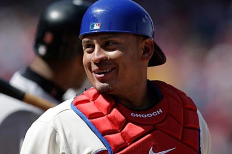 Phillies catcher Carlos Ruiz is hitless in his last 28 plate appearances. (David Maialetti/Staff file photo)