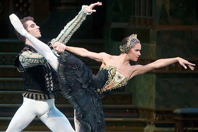 Misty Copeland with James Whiteside in "Swan Lake"at the Metropolitan Opera House. (GENE SCHIAVONE / American Ballet Theater)