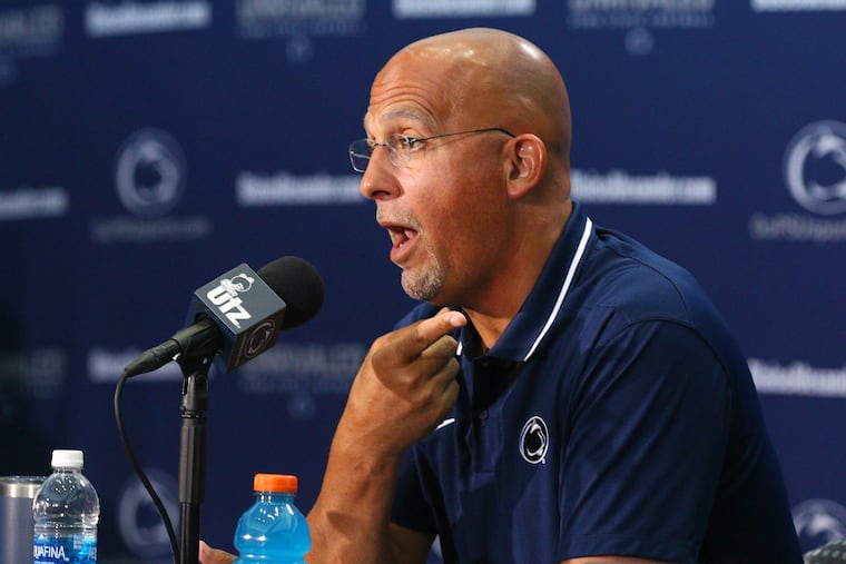 Penn State football head coach James Franklin isn't concerned about his team's lack of chunk plays.