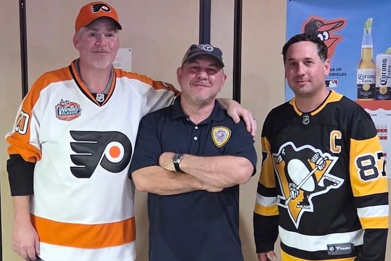 Mayor Kenneth Hock (middle) pictured in Chambersburg with Bob Cullinan (left) and Sam Colangelo (right).