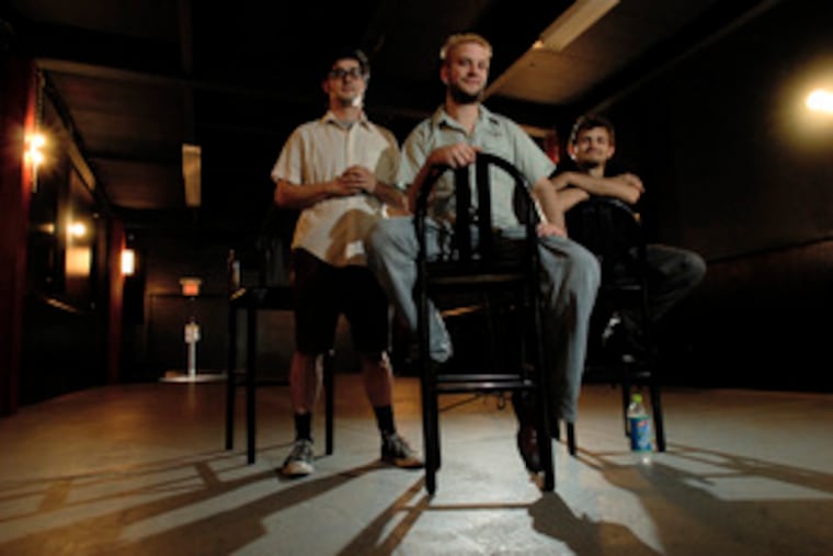 941 Theater creators (from left) Zafer Ulkucu, Doug Sakmann and Nick Esposito opened the venue at 941 N. Front St. in Northern Liberties to showcase independent and repertory films from Philadelphia and beyond.