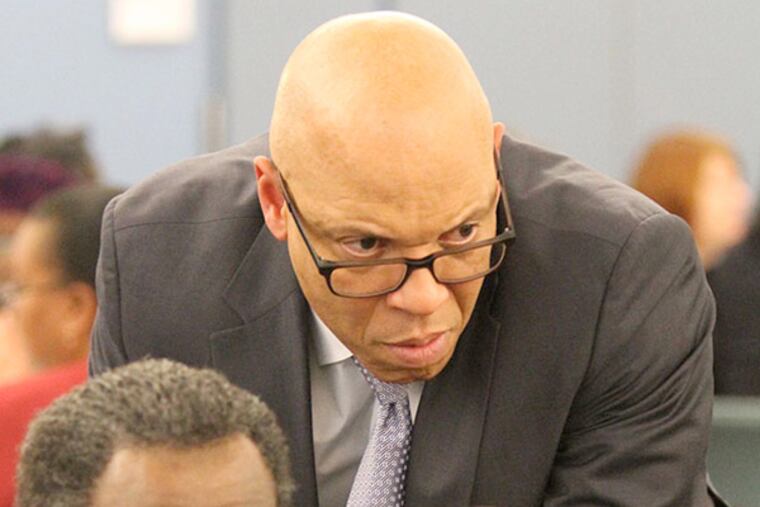 Philadelphia Schools superintendent Dr. William Hite, Jr, attends a recent meeting of the School Reform Commission. The Pennsylvania Attorney General's Office is conducting a criminal investigation into allegations of widespread cheating among teachers and principals in Philadelphia schools, according to people with knowledge of the inquiry. ( CHARLES FOX / Staff Photographer )