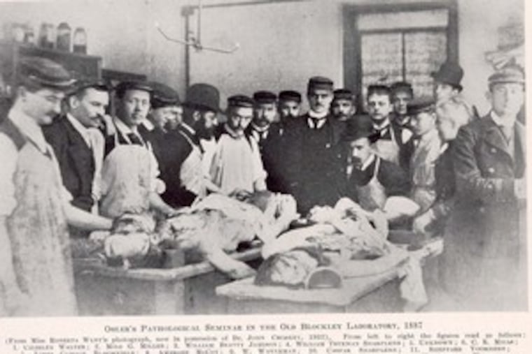 William Osler's pathological seminar in Blockley's laboratory, 1887.