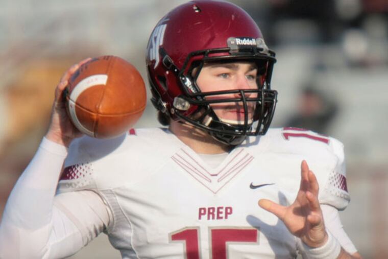 St. Joe's Prep quarterback Chris Martin. (Lou Rabito/Staff)