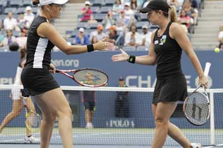 Lisa Raymond (right) and Liezel Huber are the top-ranked doubles team heading into the Olympics.