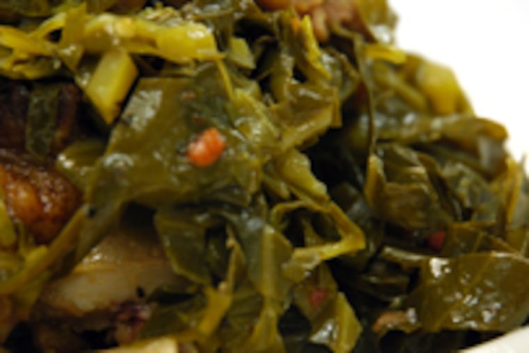 R&B Collard Greens with Smoked Turkey Wings.