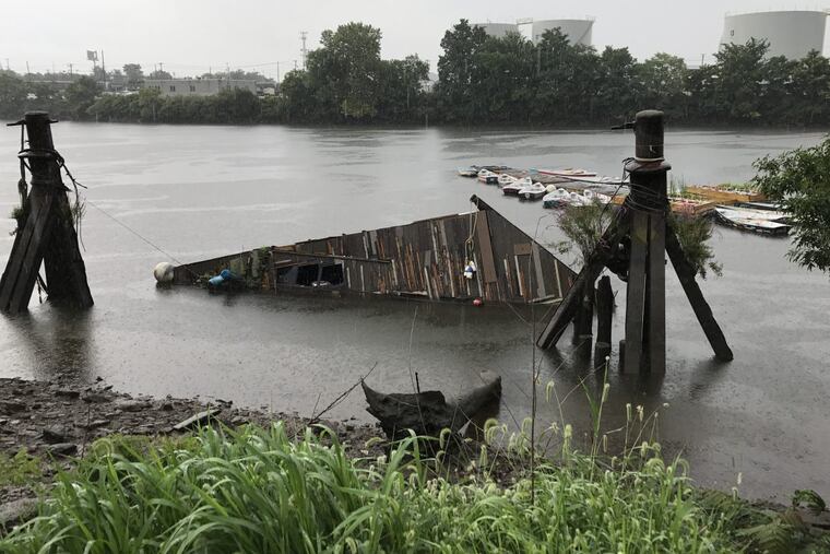 What’s left of WetLand, on the Schuylkill at Bartram’s Garden.