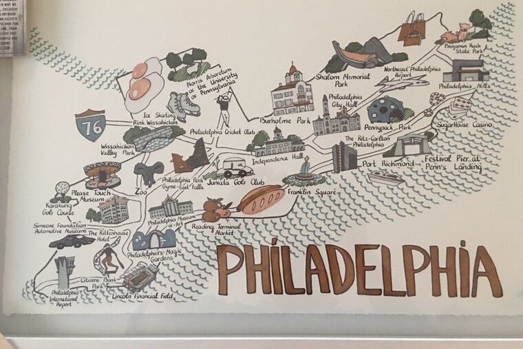 This map of Philadelphia was purchased at a Montgomery County HomeGoods store.