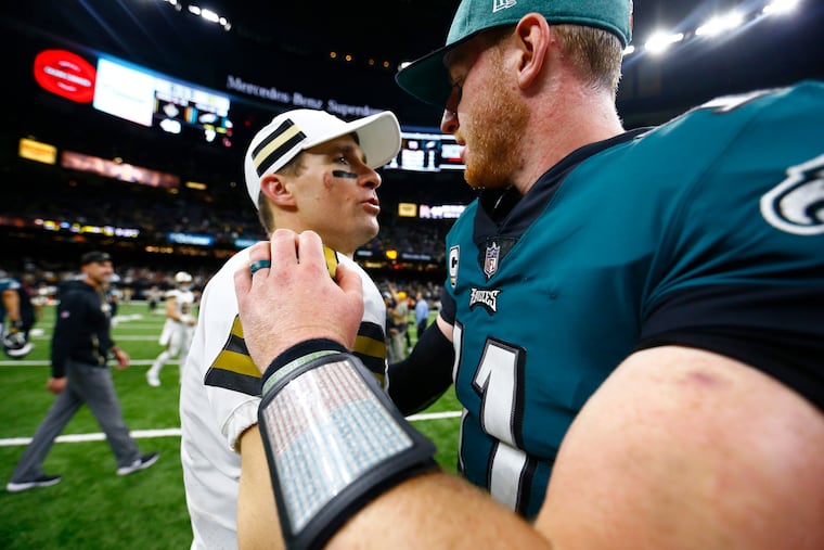 Drew Brees is 41 and Carson Wentz is 27. Their ages say a lot about how the Eagles and Saints approached free agency this year.