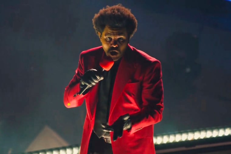 The Weeknd performs "Blinding Lights" during the MTV Video Music Awards last August.