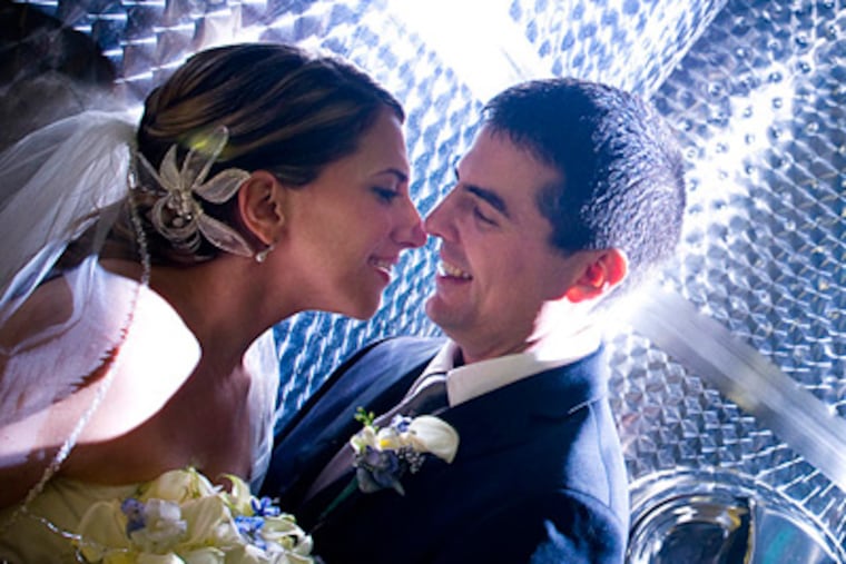 Jill Marchetti and Doug Kerwin were married January 8, 2011 in New Egypt, N.J. (Photo: Rebecca Barger)