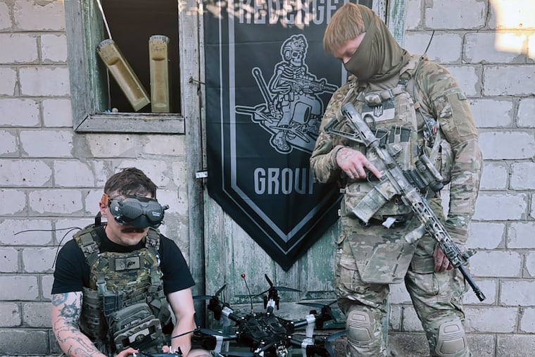 Members of the Revenge Unit of the 3rd Separate Assault Brigade’s “SQUADRON” battalion, known for its prowess in intercepting Russian Drones.