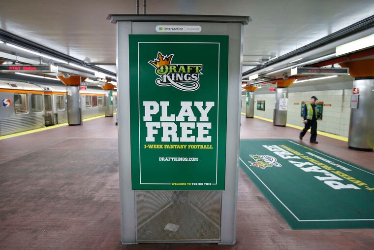 DraftKings, touted here in 2018 at SEPTA's AT&T Station, is one of two big players in the fantasy sports business. It hopes to soon enter the booming Pennsylvania market for sports-betting.
