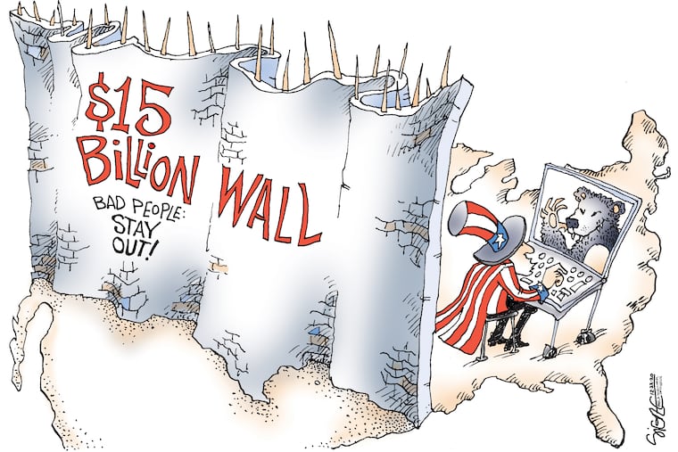 Cyber hacking through the border wall.