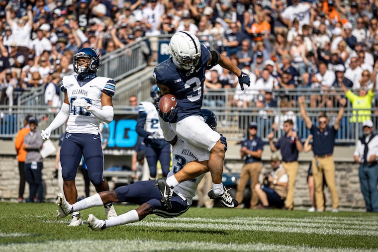 Parker Washington (3) will step in as Penn State's No. 1 receiver with Jahan Dotson leaving for the NFL draft.