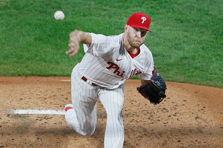 Phillies pitcher Zack Wheeler throws a ball in the second inning against the Nationals on Wednesday.