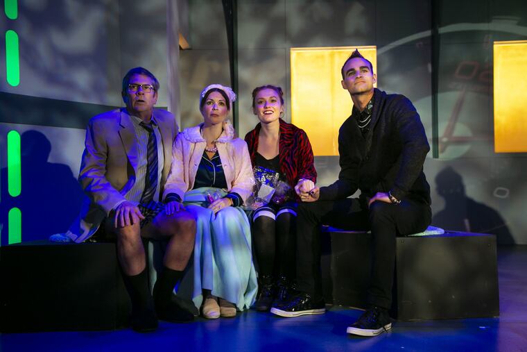 Gary at Eagle Theatre, with (from left) Leonard C. Haas, Melissa Connell, Katie Stahl, and Brock Vickers