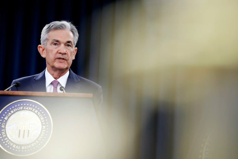 Federal Reserve Chair Jerome Powell speaks during a news conference after the Federal Open Market Committee meeting in Washington.