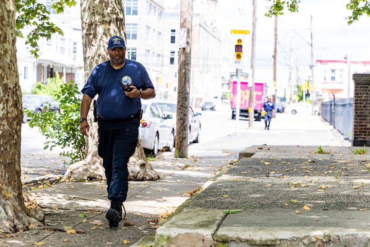 Philadelphia’s Crime Scene Unit come across three bullets scattered along the sidewalk on 56th Street that were pointed out by some locals in the area in the Kingsessing neighborhood on July 4th.