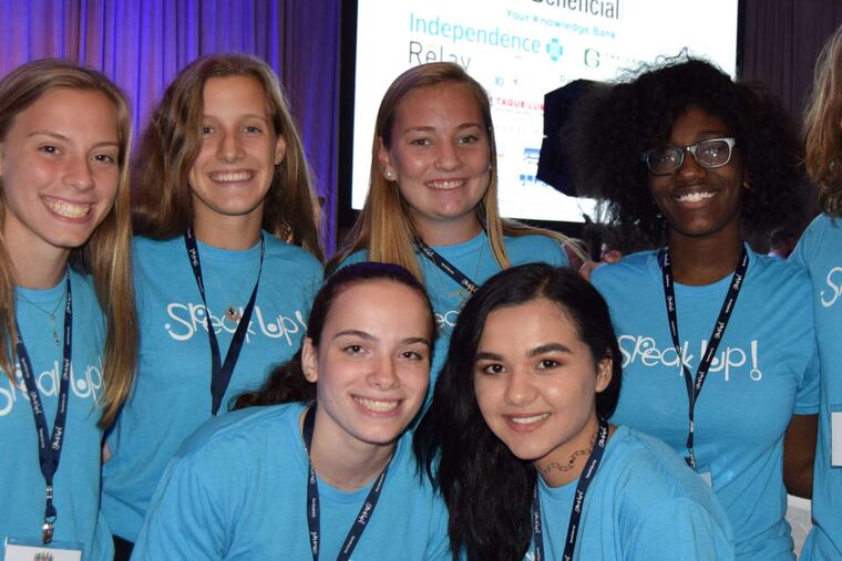 Students at the Speak Up tribute to Martie Gillin. The Speak Up program is now in 37 schools, with 1,000 student leaders.