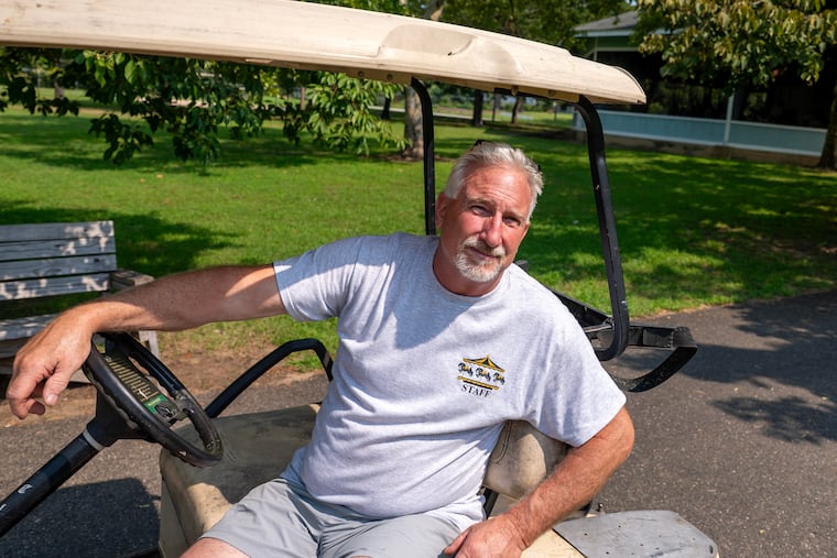 Caretaker Armando Roberto Perez pauses at Soupy Island in West Deptford, N.J. Wednesday, Aug. 12, 2026. The free summer day camp that serves free soup lunches every day for a few weeks every summer was founded in 1877 on an island in the Delaware River by the Sanitarium Association of Philadelphia to give sick city kids fresh outdoor air. The island was destroyed when the river was dredged in the 1880s and the camp moved to mainland New Jersey, where up until the mid-1980s a ferry continued to bring kids over from Philadelphia.