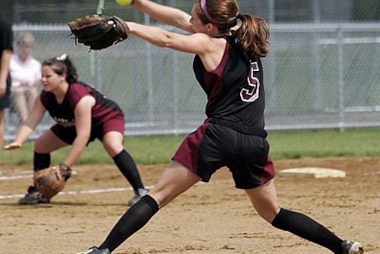 Garnet Valley’s Courtney Spina, one of the top pitchers in the area, will be back this season. “I certainly have high expectations for us,” she says, adding that the road will be long. (Laurence Kesterson/Staff Photographer)