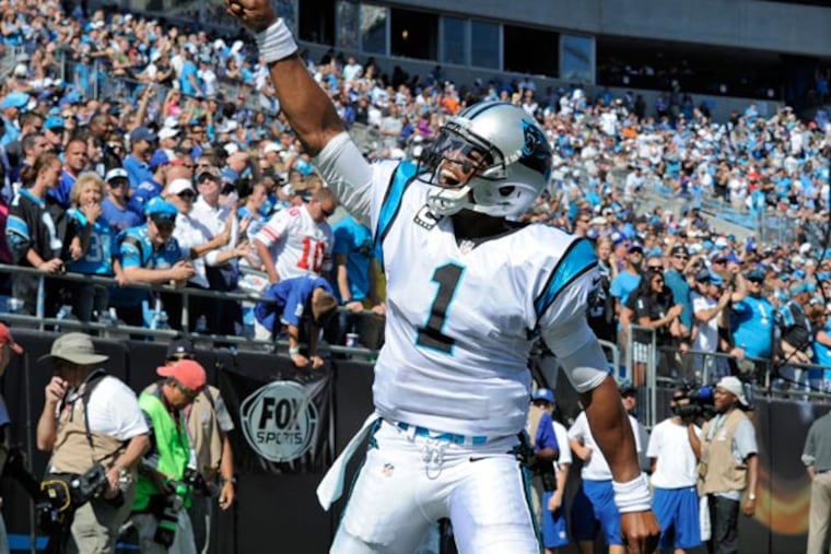 Panthers quarterback Cam Newton. (Mike McCarn/AP)
