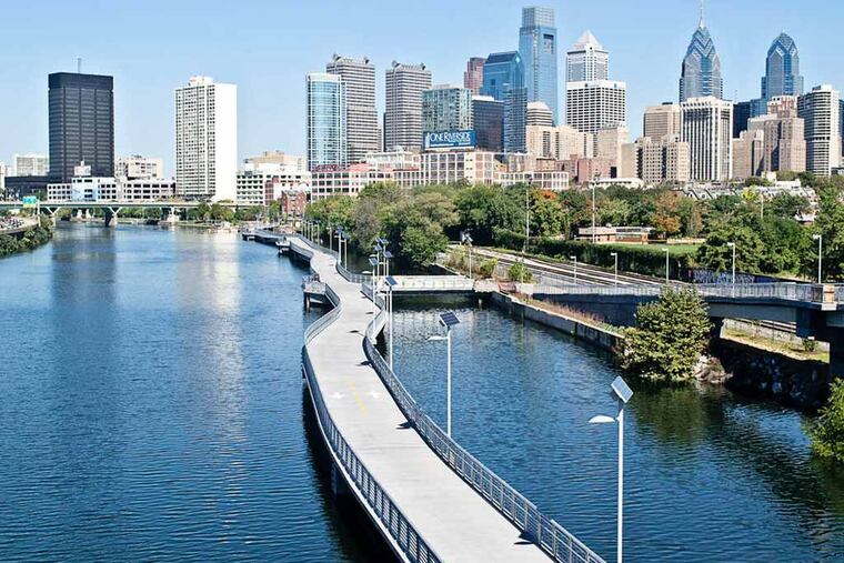 The Schuylkill Banks boardwalk. (Randi Fair / Staff, file)