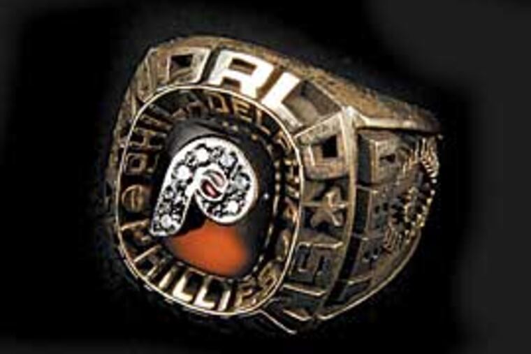 A 1980 World Series Ring from a baseball exhibit at The National Constitution Center.