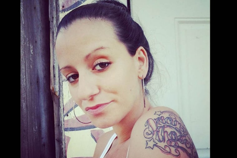 Megan Doto, 26, in a Facebook photo. Neighbors identified Doto as the pregnant woman who died yesterday when a stray bullet from a shooting about a block from where she was sitting on Adams Avenue near Griscom Street in Frankford. Her newborn son remained in critical condition last night. (Facebook photo)