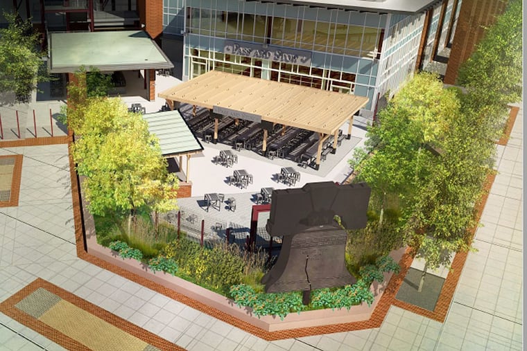 A rendering of the exterior of Pass and Stow, which will occupy the space formerly occupied by McFadden's at Citizens Bank Park.