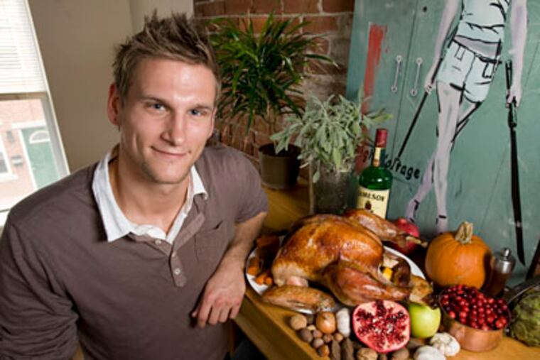 Jason Cichonski is having 10 or 12 buddies, and some of their girlfriends, over to cook and eat. He’ll brine a turkey in whiskey and white miso.(CLEM MURRAY / Staff Photographer)