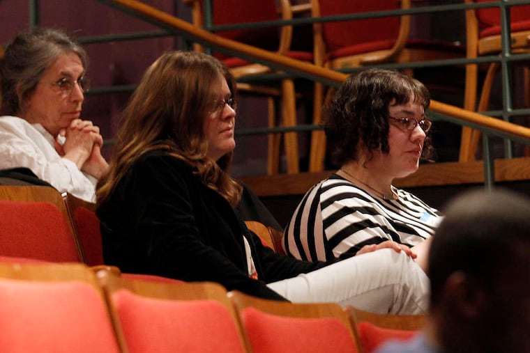 Audience members at the Arts Bank for Poetry Ink. Several attendees said they were reading their work in public for the first time.