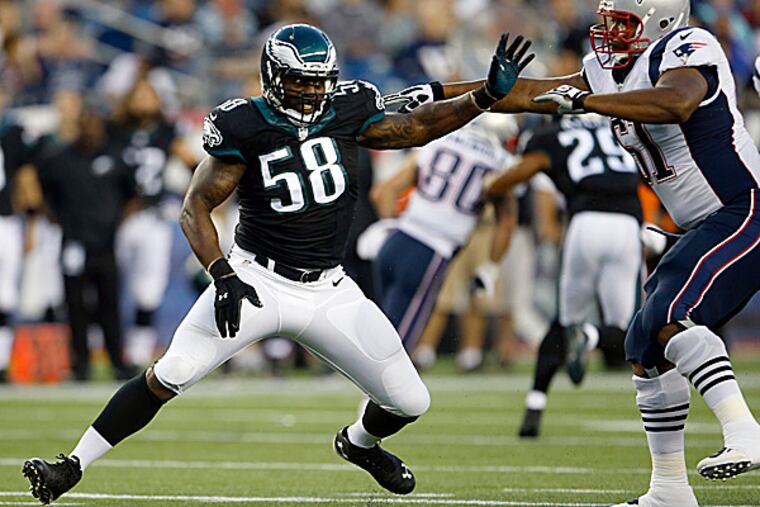 The Eagles' Trent Cole. (Yong Kim/Staff Photographer)