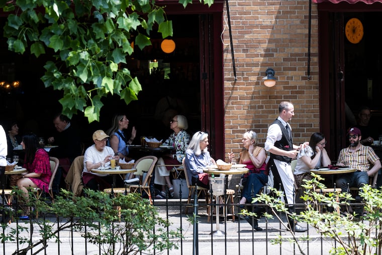 Parc on a sunny day in June 2025. Stephen Starr said he would never close the restaurant for foul weather.