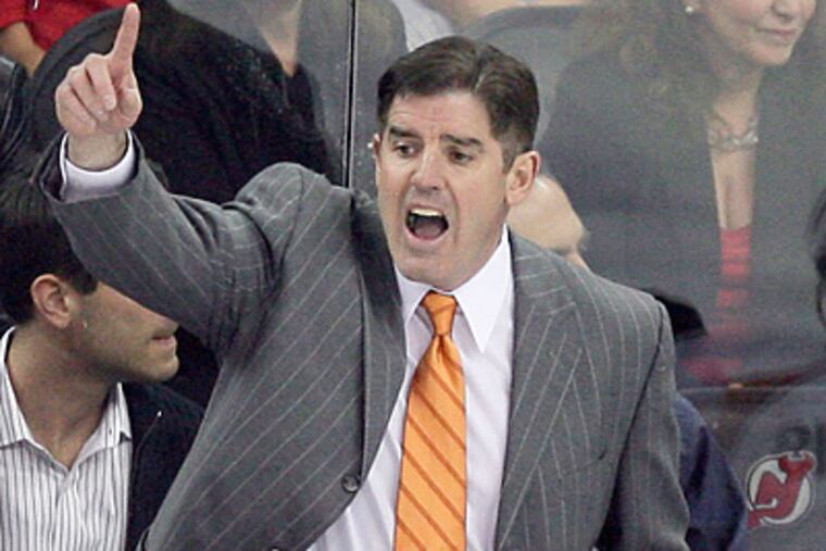 Peter Laviolette and the Flyers are on the brink of elimination, but not for the first time this season. (Yong Kim/Staff Photographer)