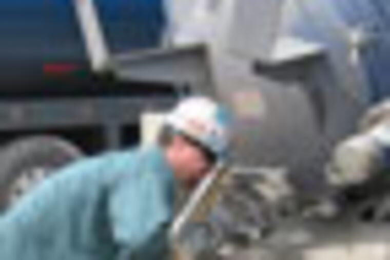 WATER21C Bill Monahan, a driver for contractor Mountain Energy that hauls water for Chesapeake Energy Co., fills up his truck at a Chesapeake water pumping station in Wysox, on the Susquehanna River in Bradford County. Chesapeake is allowed to withdraw about 1 million gallons of water a day from the river for use in hydraulic fracturing. The computerized system keeps track of the source and destination of each load of water, and automatically shuts down when the haulers have collected their daily limit. It takes about 10 minutes to fill Monahan’s 3,360-gallon tank.