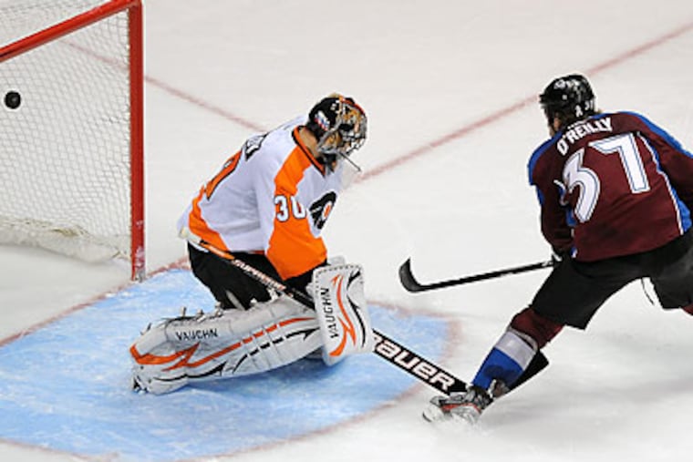 "I hate shootouts," Ilya Bryzgalov said after the Flyers lost to Colorado, 3-2, on Monday. (Chris Schneider/AP)